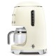 Cafetière programmable Smeg année 50 Crème Chromé