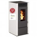 Granular ofen Connected Economic Interstoves 10Kw mit WiFi Marina Blanc