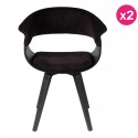 Lote de 2 sillones vintage en Mio KosyForm Terciopelo negro