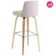 Lot de 2 Chaises Plan de Travail Beige et Plaqué Noyer Keti KosyForm