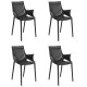 Lot de 4 Fauteuils Vondom Ibiza avec accoudoirs Noir