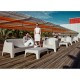 Lot de 4 Fauteuils Lounge Solid Vondom bronze