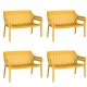 Lot de 4 sofas Vondom Spritz jaune moutarde