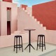 Lot de 4 tabourets hauts Brooklyn Vondom hauteur d'assise 66 noir