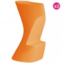 2 Barhocker Vondom Moma High Sitzhöhe 74 orange