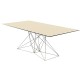 Table Faz Vondom 200x100 piètement inox plateau blanc