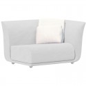 Divano Divano Vondom design Suave sinistra in tessuto idrorepellente bianco Snow 1041