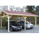 Houten Carport 28m2 met Habrita Dak