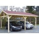 Carport in Pine Treated autoclave 15m2 with PVC cover Habrita