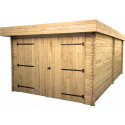 Houten garage Habrita 21m2 Plat dak