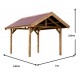 Carport en Bois 18m2 avec Toit Habrita