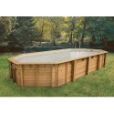 Piscina Madera Ubbink Azura 400x750 H130 Liner Beige