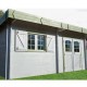 Garden shed Habrita solid wood 25,37 m2 with flat steel roof