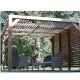 Pérgola Bioclimática Orientable Cuchillas 11 m2 y Disyuntor de Vista Lateral 3 m