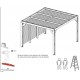 Pergola Bioklima Lamesen 11 m2 und 3 m Seitwärtssichtbrecher