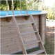 Piscina Legno Ubbink Azura 350x505 H126cm Fodera Blu