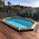 Piscine Bois Ubbink Océa 355x550 H120cm Liner Beige sable