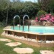 Piscine Bois Ubbink Océa 580 H130cm Liner Bleu