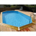 Pool Holz Ubbink Océa 470X860 H130cm Grau Liner