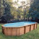 Piscine Bois Ubbink Océa 470X860 H130cm Liner gris