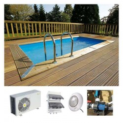 Pool Wood Ubbink Urban Pool 250x450 H140 Grey Liner