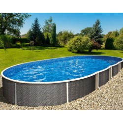 Piscina Azuro Round Graphite-bianco 360x120