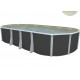 Piscina fuori terra TOI Ibiza Oval 915x457x132 con kit completo Antracite