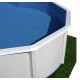 Above ground pool TOI Mallorca oval 550x366 with complete kit Anthracite