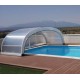 Cerramiento de piscina Cintrè Refugio telescópico Malta listo para instalar para piscina 900 x 450