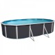 Above ground pool TOI Prestigio oval 550x366x120 Anthracite