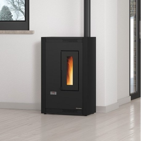 Schmaler belüfteter Pelletofen La Nordica Extraflame Luisella 5kW Schwarz