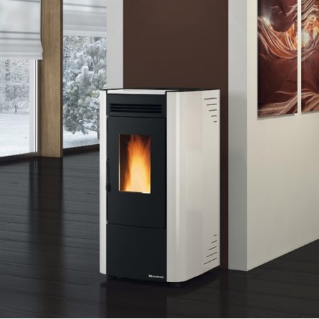 Fogão a pellets ventilado La Nordica Extraflame Ketty Evo 2.0 7kW Branco