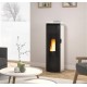 Fogão a pellets La Nordica Extraflame Luisella 5kW estreito ventilado Bordeaux