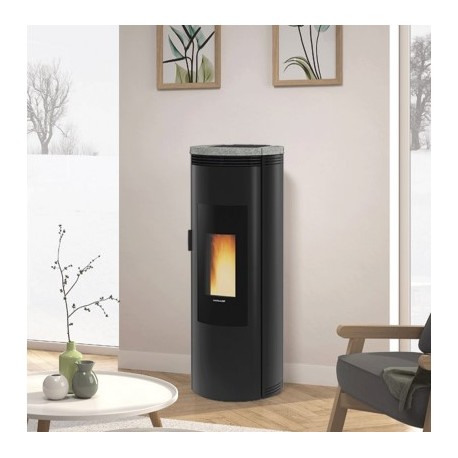 Pellet stove La Nordica Extraflame Amika 8kW waterproof ventilated Natural stone