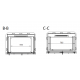 Barbacoa de horno de acero empotrable Ferlux Pratic 80 con puertas de cristal