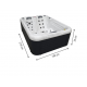 Parma 3 lugares Plug&Play banheira de hidromassagem 29 jatos L216xD160xH78 VerySpas