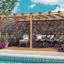 Lean-to pergola in raw wood Palma 3x3m 9m2