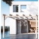 Anlehnpergola aus rohem Holz Sevilla 5x4m 20m2