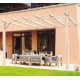 Aangebouwde pergola in ruw hout Cadiz 4x3m 12m2