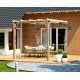 Pérgola adosada en madera en bruto Cádiz 4x3m 12m2