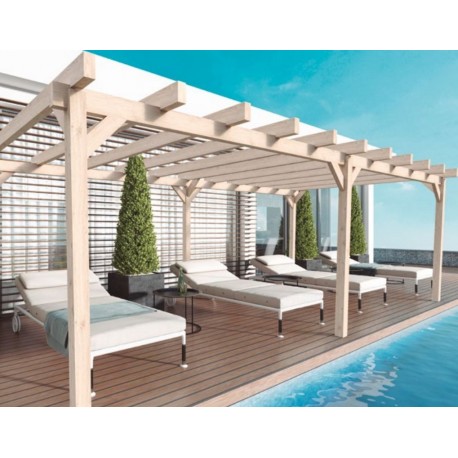 Vrijstaande houten pergola Marsella 600x400cm 24m2