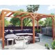 Freestanding wooden pergola Fuengirola 500x300cm 15m2