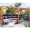 Vrijstaande houten pergola Fuengirola 500x300cm 15m2