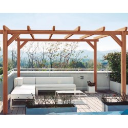 Freistehende Pergola aus Holz Sitges 400x300cm 12m2