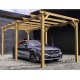 Houten carport voor auto's 6x3m Badajoz 18m2 Maderland