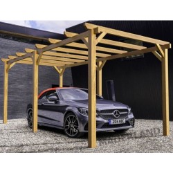 Holzcarport für Autos 6x3m Badajoz 18m2 Maderland