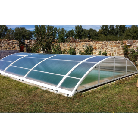 Abri de Piscine Bas Lanzarote Abrisol amovible 7.66x4.7m