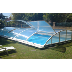 Abri de Piscine Bas Lanzarote Abrisol amovible 12x5.7m