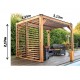 Pergola en bois Habrita avec Ventelles sur Toiture et un côté 313x234xH217