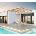 Lean-to pergola in raw wood Burgos 4x3m 12m2